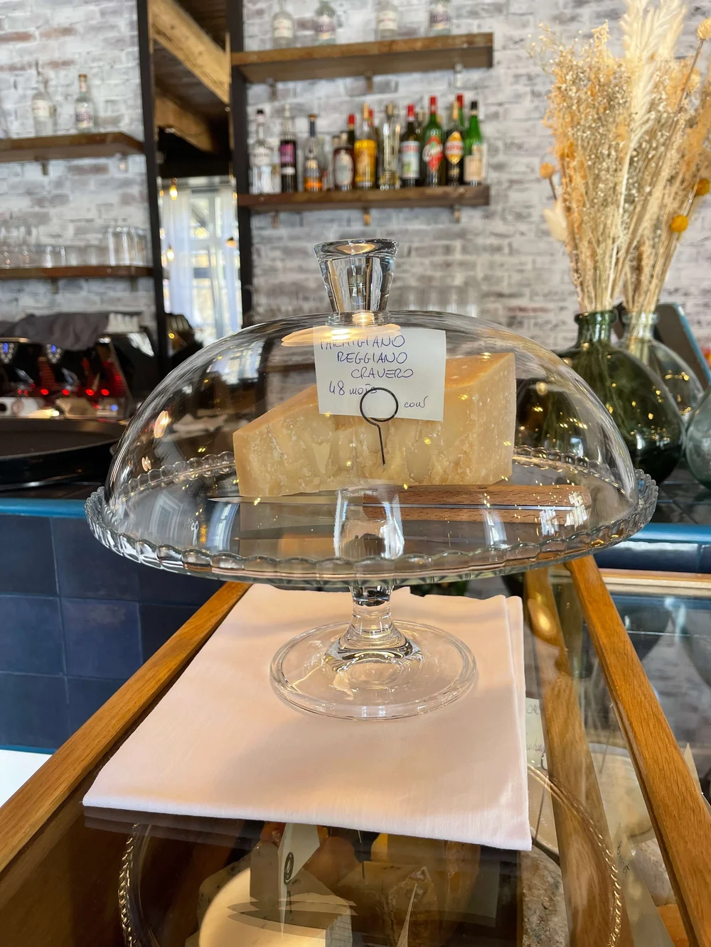 Cheese cart glass dome